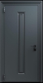 Входная термодверь с металлофиленкой и порошковым напылением RAL 7021 (тип №7)